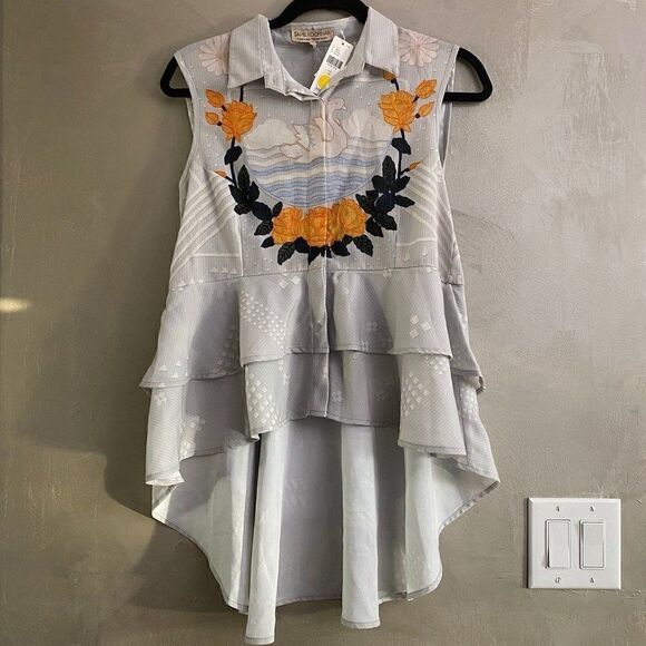 ANTHROPOLOGIE Sahil Kochhar Kashti Embroidered Top - Picture 6 of 8